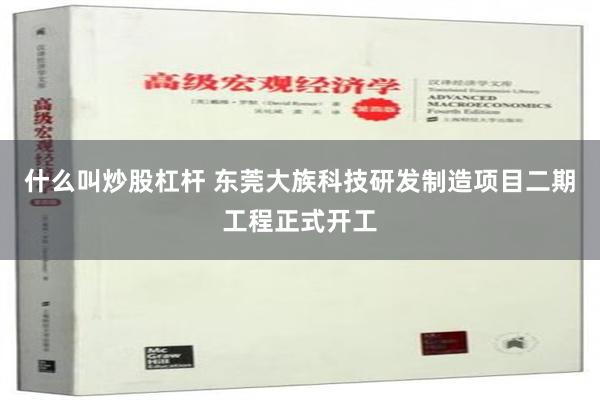 什么叫炒股杠杆 东莞大族科技研发制造项目二期工程正式开工